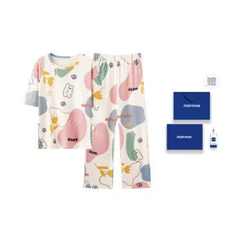Floating Light Islands Pajama Set Women's Light Apricot