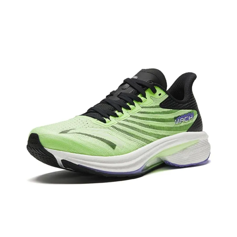 Anta MACH Mach 4.0 Cushioning Anti Slip And Wear Resistant Rebound Low Top Running Shoes Men's Green Black-1