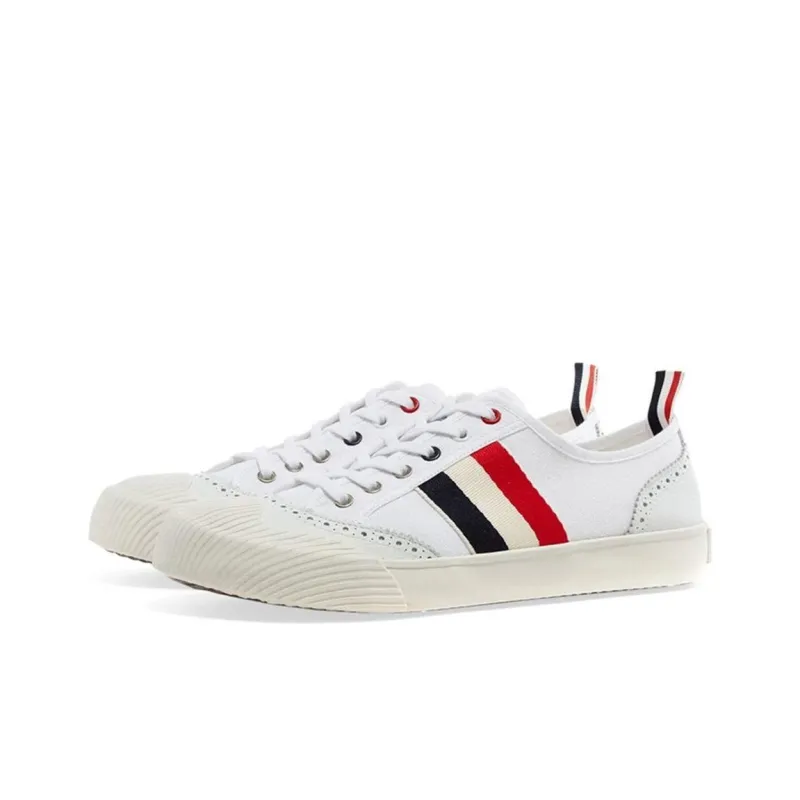 THOM BROWNE· Stylish Skateboarding Shoes Women's White-3