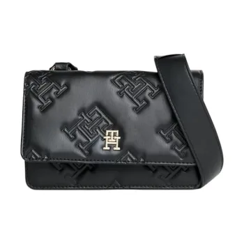 Tommy Hilfiger Polyurethane Shoulder Bag, Crossbody Bag Women's Black