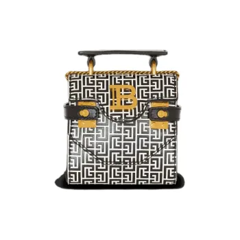 BALMAIN Logo Monogram Chain Linked Shoulder Bag