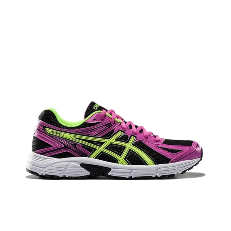 Asics Patriot 7 Wear-Resistant Low-Top Running Shoes Women's Neon Green Purple-1