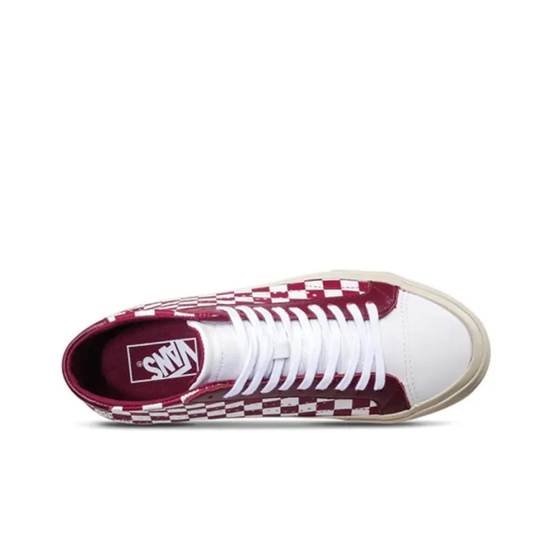 Vans Court Mid 'Checker White Cabernet'-2