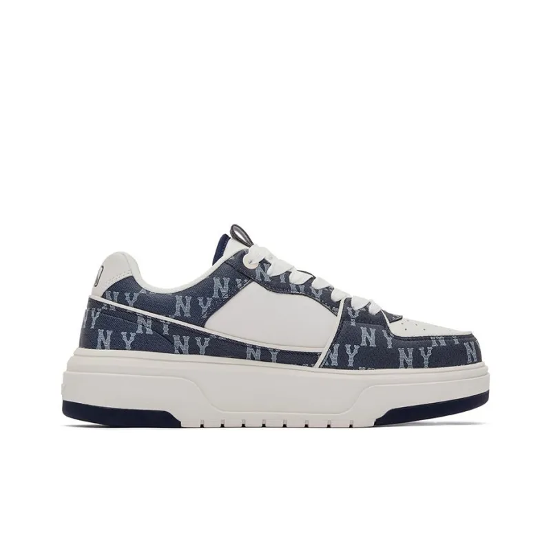 MLB Chunky Liner 24SS Slip Resistant Low Top Skateboard Shoes Unisex Marine Blue-1