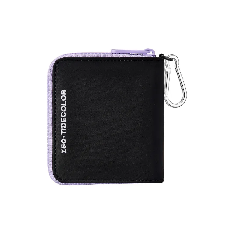 Zgo Sanrio Kuromi Collection Polyester Cute Card Holder Girl Practical Coin Purse Small Bag Regular Women's Black-2