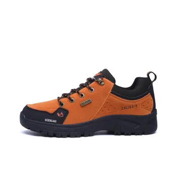 GESENLANG Anti-Slip And Wear-Resistant Water-Resistant Low-Top Outdoor Shoes Men's Orange Red