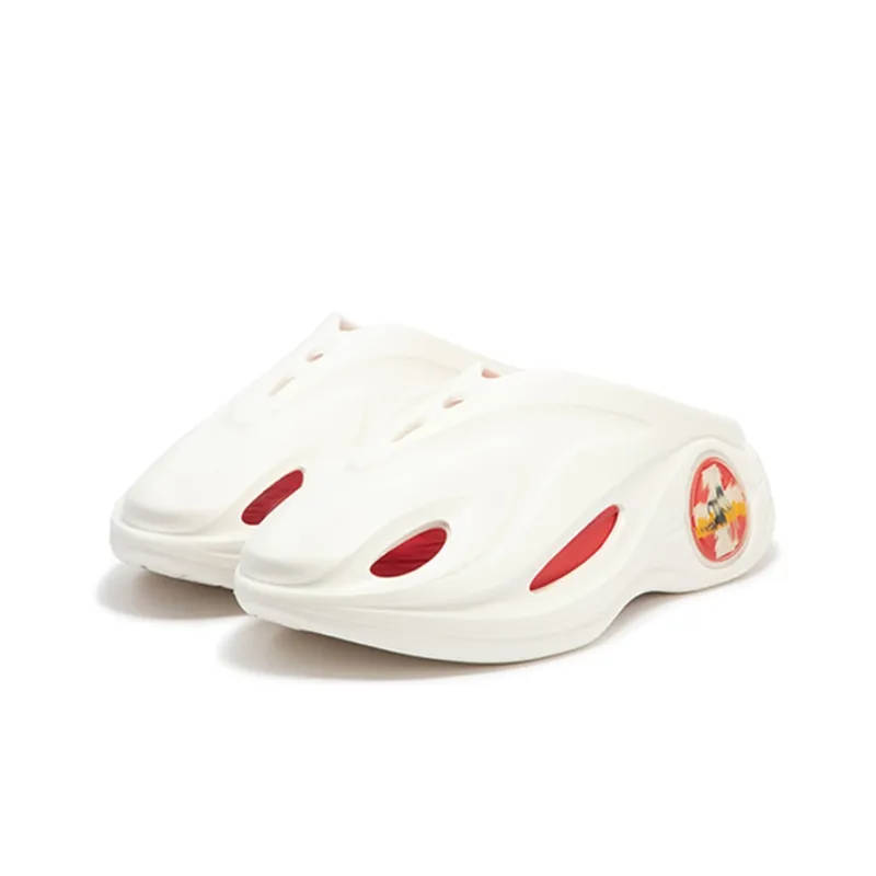 361° Whale 2 Physician Run Team Collaboration Color Scheme Clogs Unisex White Red-2