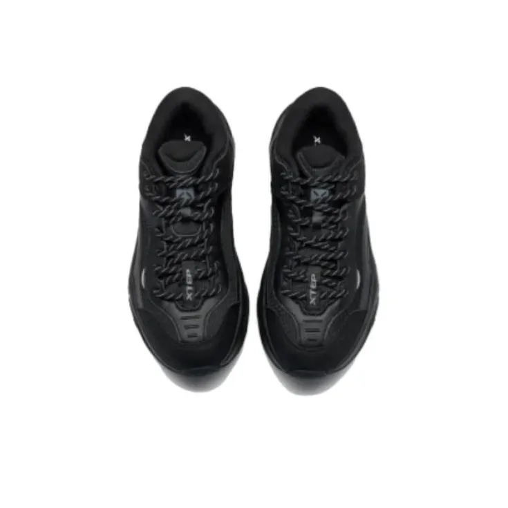 XTEP Cushioning Anti Slip And Wear Resistant Low Top Casual Shoes Men's Black-3