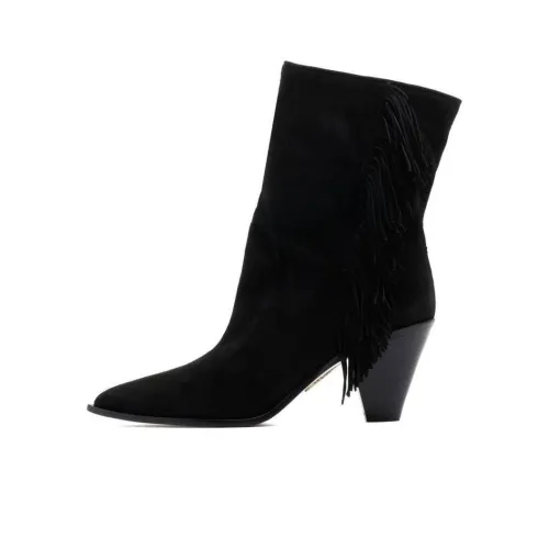 AQUAZZURA 75mm Fringe-detail Ankle Boots