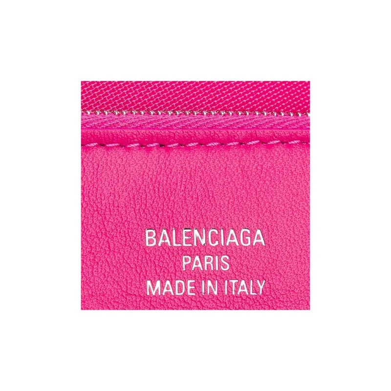Balenciaga DUTY FREE Knitted Fabric Mesh Tote Bag Shopping Bag Shoulder Bag Handbag Large Size Women's Fuchsia-5