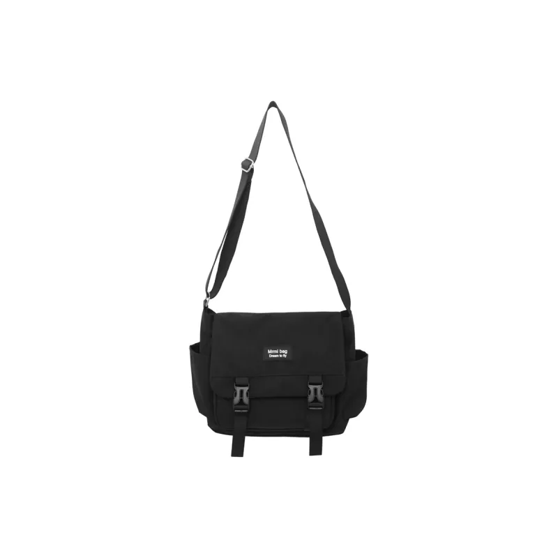 Travel Nylon Crossbody Bag Regular Unisex Black/White/Gray-0