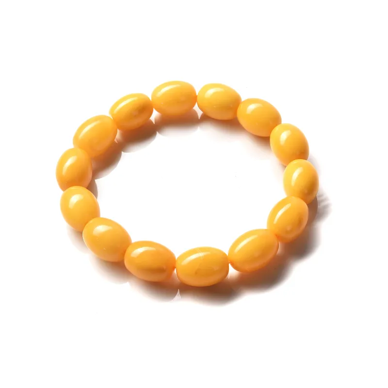 Abby's Wonderland Amber/Beeswax Fine Jade Bracelets Unisex-1