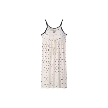 Sha Qian Nightgown Summer Women's Champagne