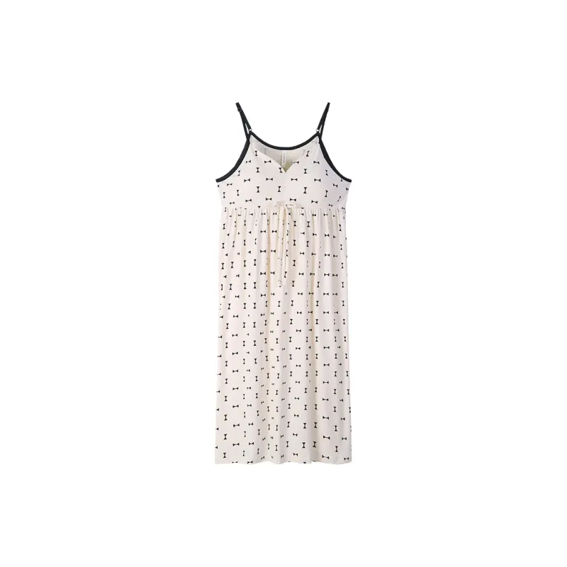 Sha Qian Nightgown Summer Women's Champagne-0