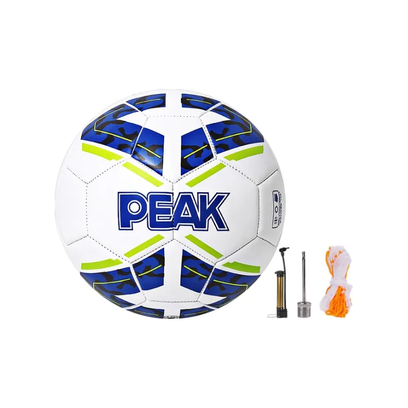 PEAK Size 5 Soccer Machine Stitched Soccer Ball Unisex Black And White Blue green White Powder-3