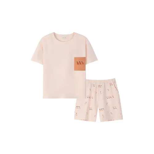 Sha Qian Pajama Set Summer Women's Muskmelon Colored