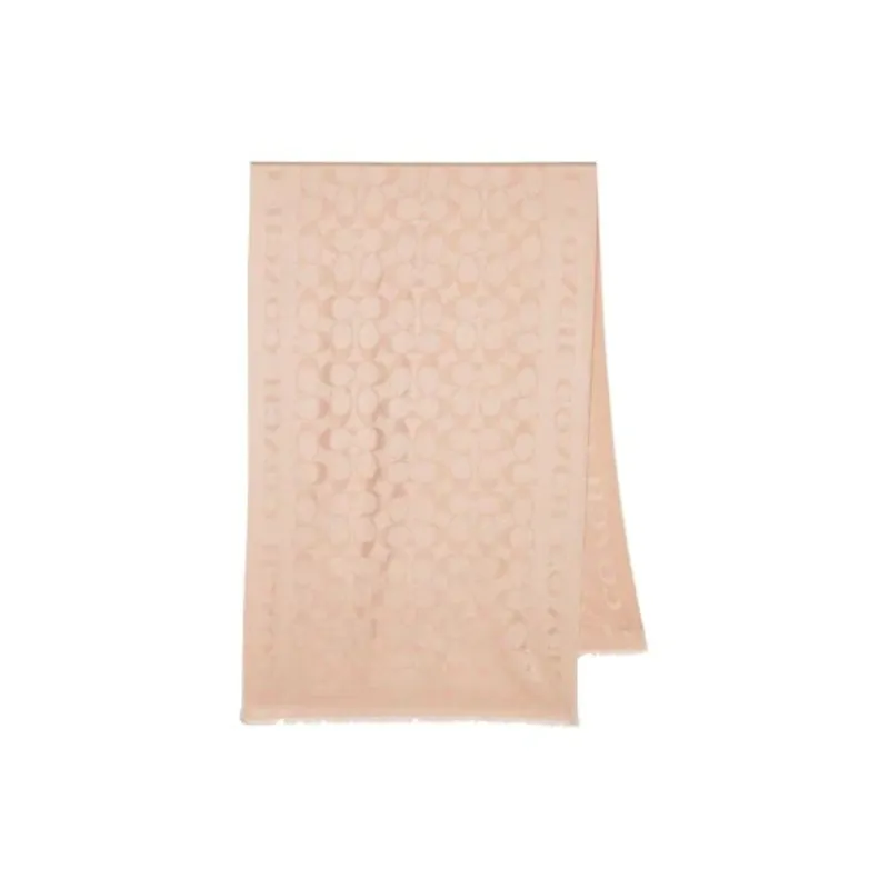 COACH Knit Scarves Unisex Beige-1