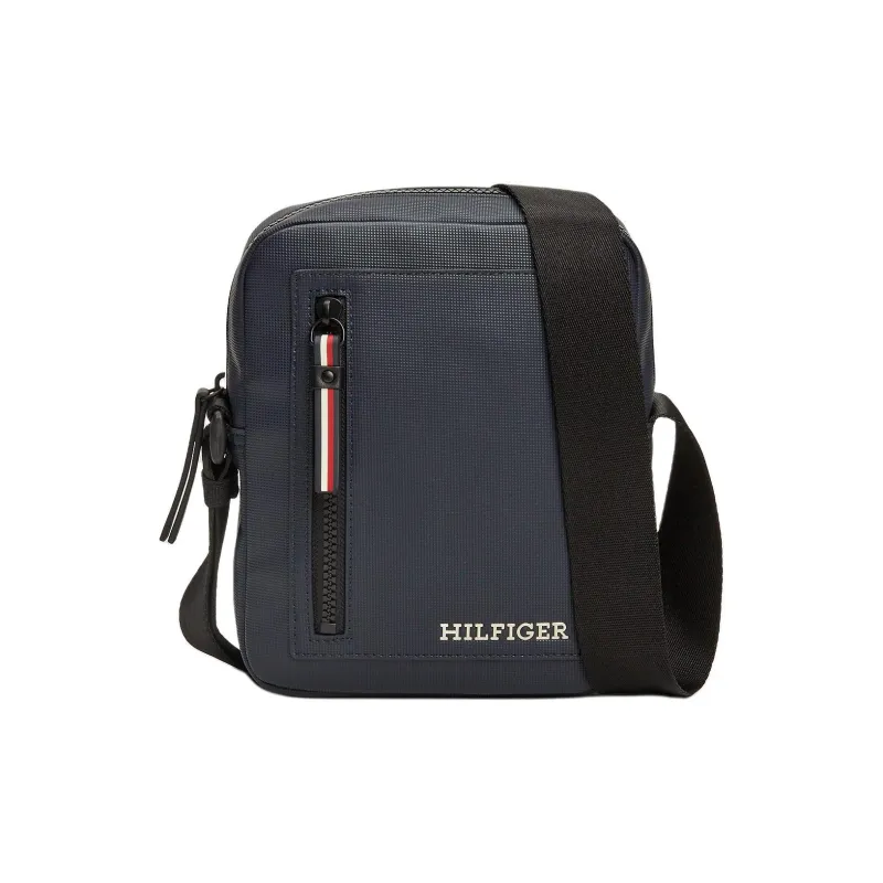 Tommy Hilfiger Polyurethane Reporter Bag Shoulder Bag Crossbody Bag Small Size Men's Dark Blue-0