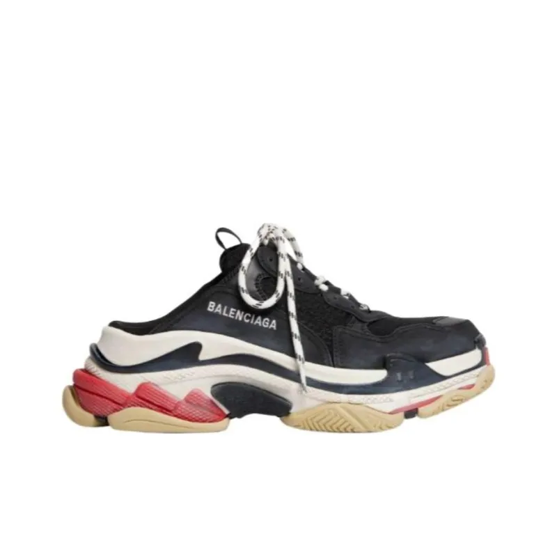 Balenciaga Triple S Low Top Casual Shoes Women's Black-1