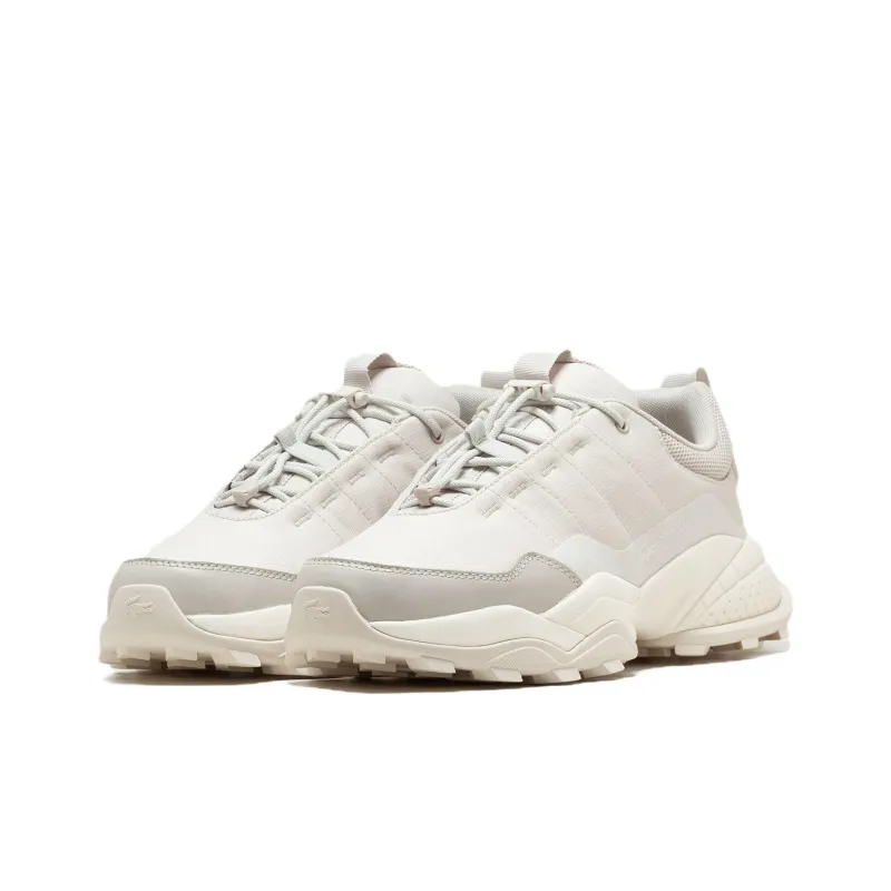 LACOSTE Anti Slip Wear Resistant Low Top Casual Shoes Men's Ecru-2
