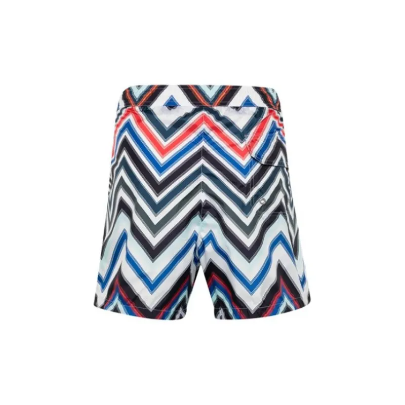 MISSONI Zigzag Printed Wide Leg Swim Trunks-1