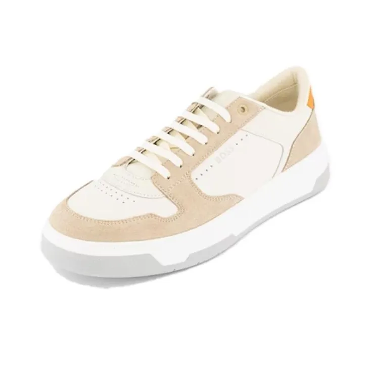 HUGO BOSS Wear-Resistant Low-Top Skateboard Shoes Men's Beige-4