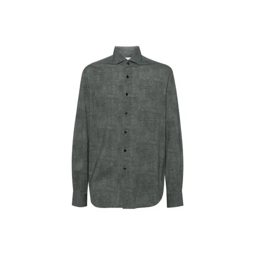 XACUS Chambray-print Shirt