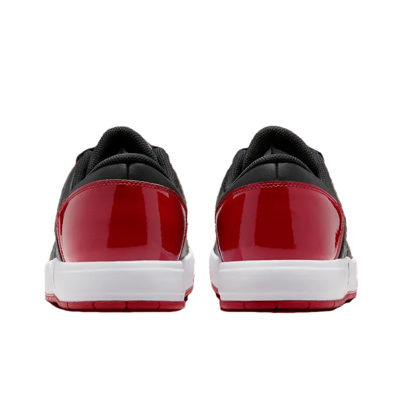 Jordan Nu Retro 1 Low Black White Varsity Red-4