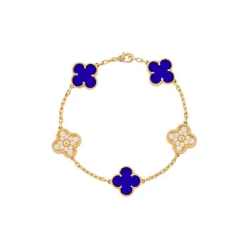 Van Cleef & Arpels Karat Gold Diamond Bracelets Women's Gold