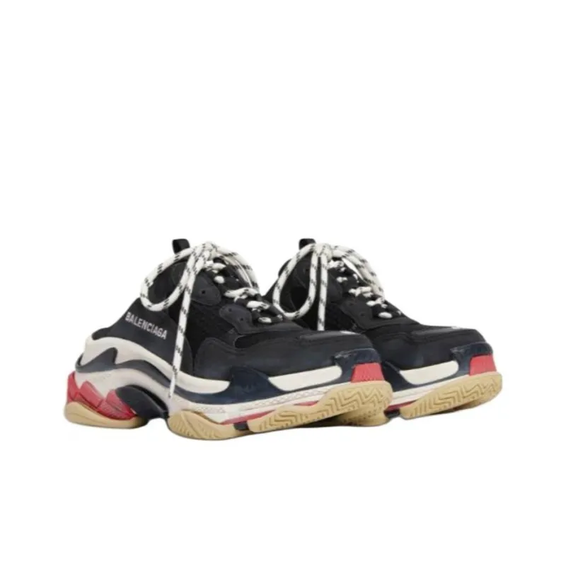 Balenciaga Triple S Low Top Casual Shoes Women's Black-2