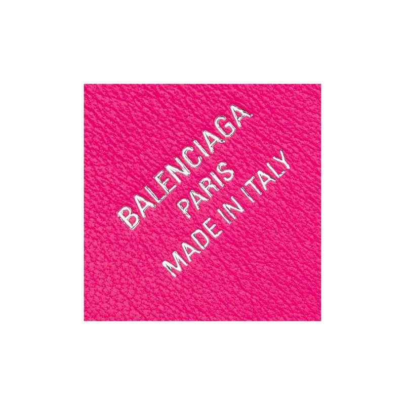 Balenciaga DUTY FREE Knitted Fabric Mesh Tote Bag Shopping Bag Shoulder Bag Handbag Large Size Women's Fuchsia-4