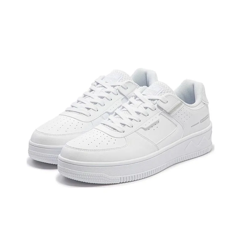 361° Durable Breathable Low Top Skateboard Shoes Men's White-2