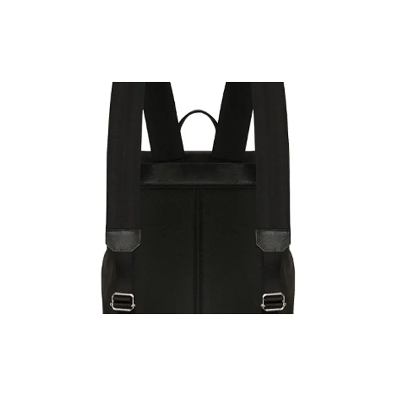 GIVENCHY 4G Nylon Fabric Cow Leather Polyamide Backpack Men's Black-4