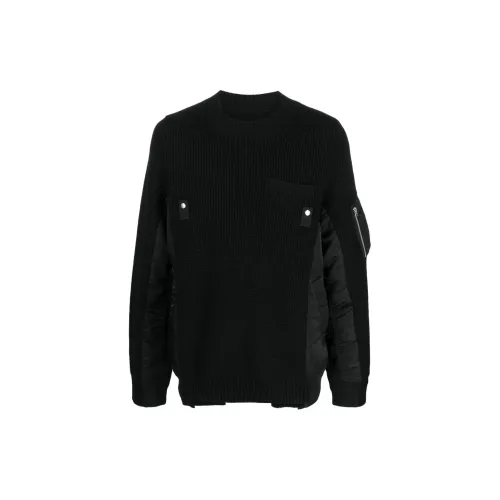 Sacai Sweaters Men Black