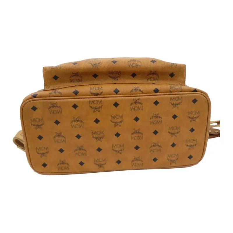 MCM Stark Backpack Visetos Side Studs Large Cognac-3