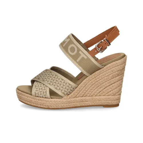 Tommy Hilfiger One Strap Sandals Women's Green Brown