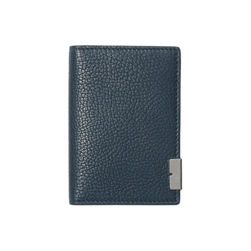 Burberry Grain Calfskin Card Holder Men's Lake Blue-0