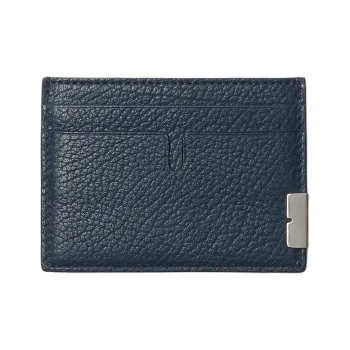Burberry Calfskin Card Holder Men's Lake Blue