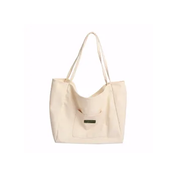 Parker Bear Canvas Tote Bag Shopping Bag Canvas Bag Shoulder Bag Regular Unisex White