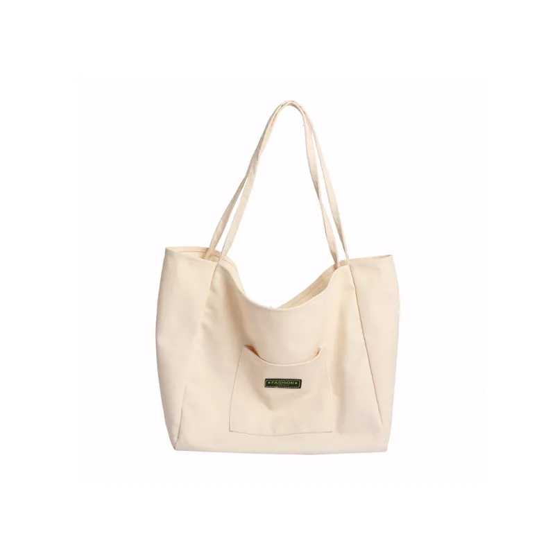 Parker Bear Canvas Tote Bag Shopping Bag Canvas Bag Shoulder Bag Regular Unisex White-0