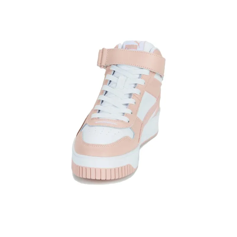 PUMA Carina Street Mid Cushioning Wear-Resistant Mid-Top Skateboard Shoes Women's White Brown-2