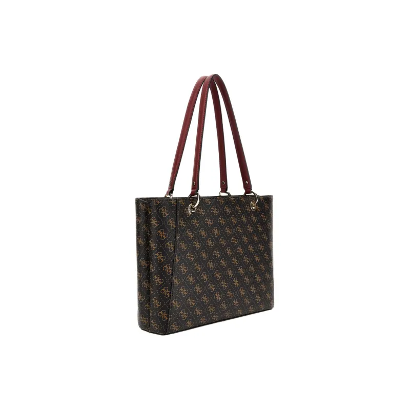 GUESS Polyurethane Tote Bag Shopping Bag Handbag Shoulder Bag Women's Brown-1
