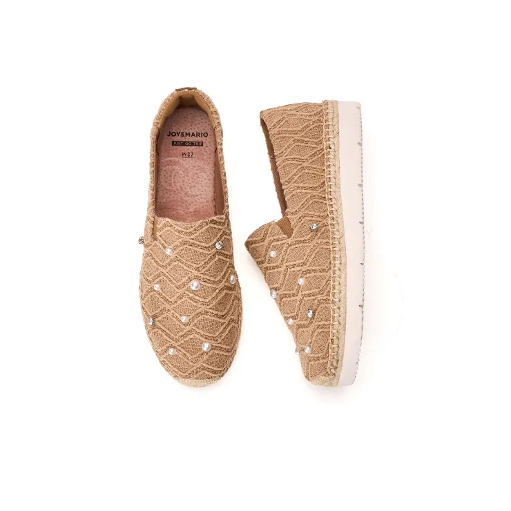 Joy&Mario Espadrilles Women's Beige/White/Red-3