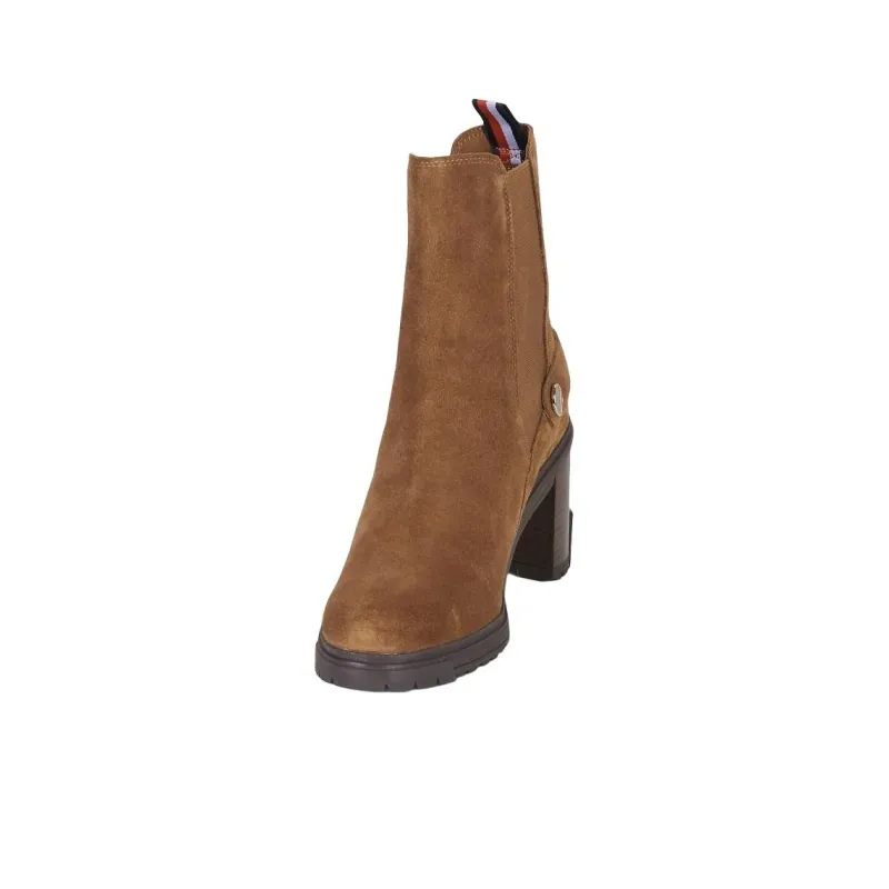 Tommy Hilfiger Crew Chelsea Boots 8cm Women's Brown-3