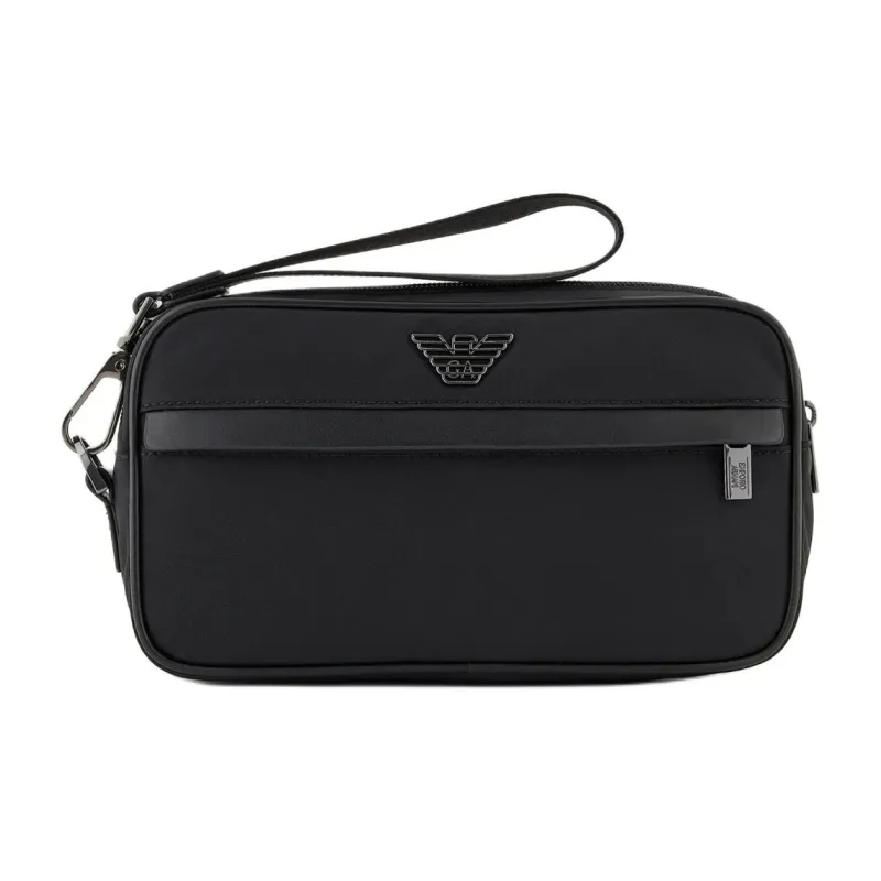 EMPORIO ARMANI Recycled Nylon Handbag Toiletry Bag Unisex Black-0