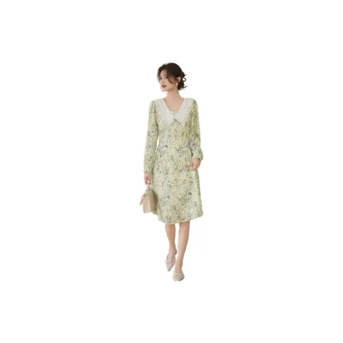 Dme Long-Sleeved Dresses Women's Light Green