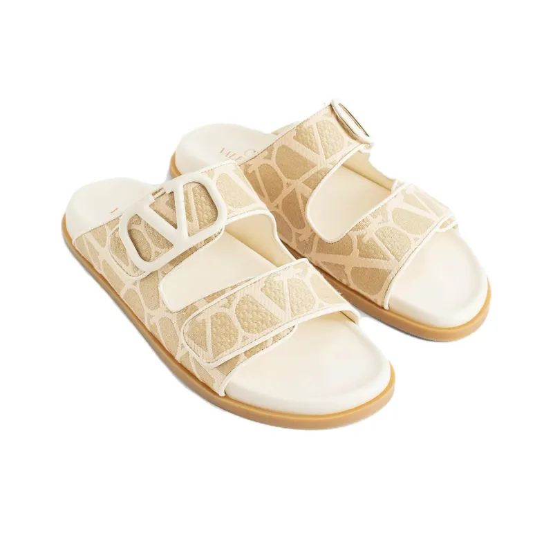 Valentino Toile Iconographe Jacquard Slip-On Slides Women's-3