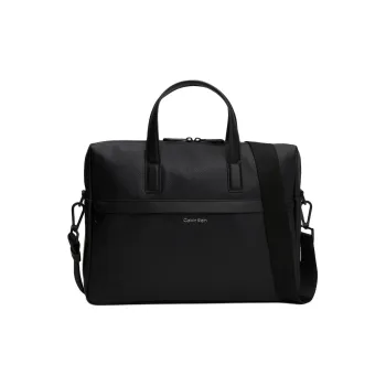 CALVIN KLEIN Polyurethane Portable One Shoulder Crossbody Laptop Bags Men's Black Egg Stone Color