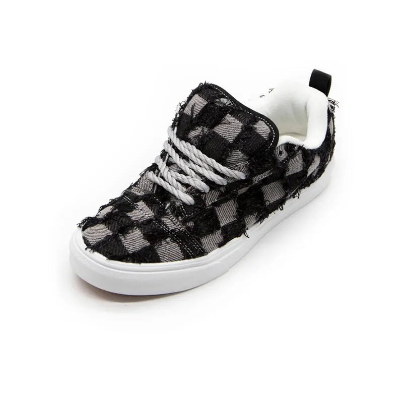 YIBONI Coverage Anti Slip And Wear Resistant Low Top Skateboard Shoes Unisex Black Gray-1