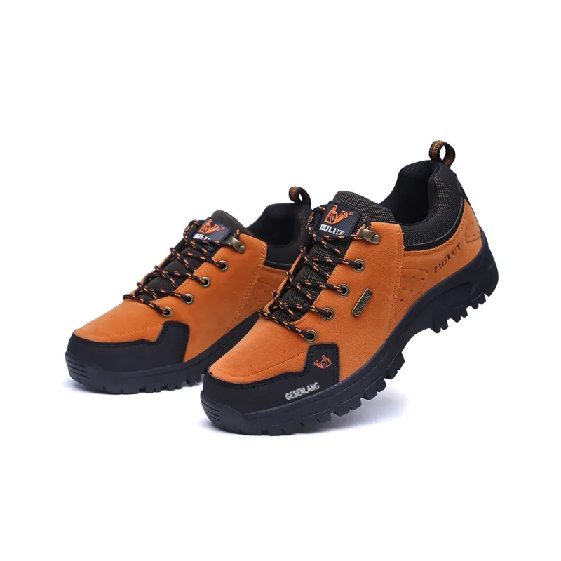 GESENLANG Anti Slip And Wear Resistant Water Resistant Low Top Outdoor Shoes Men's Orange Red-3
